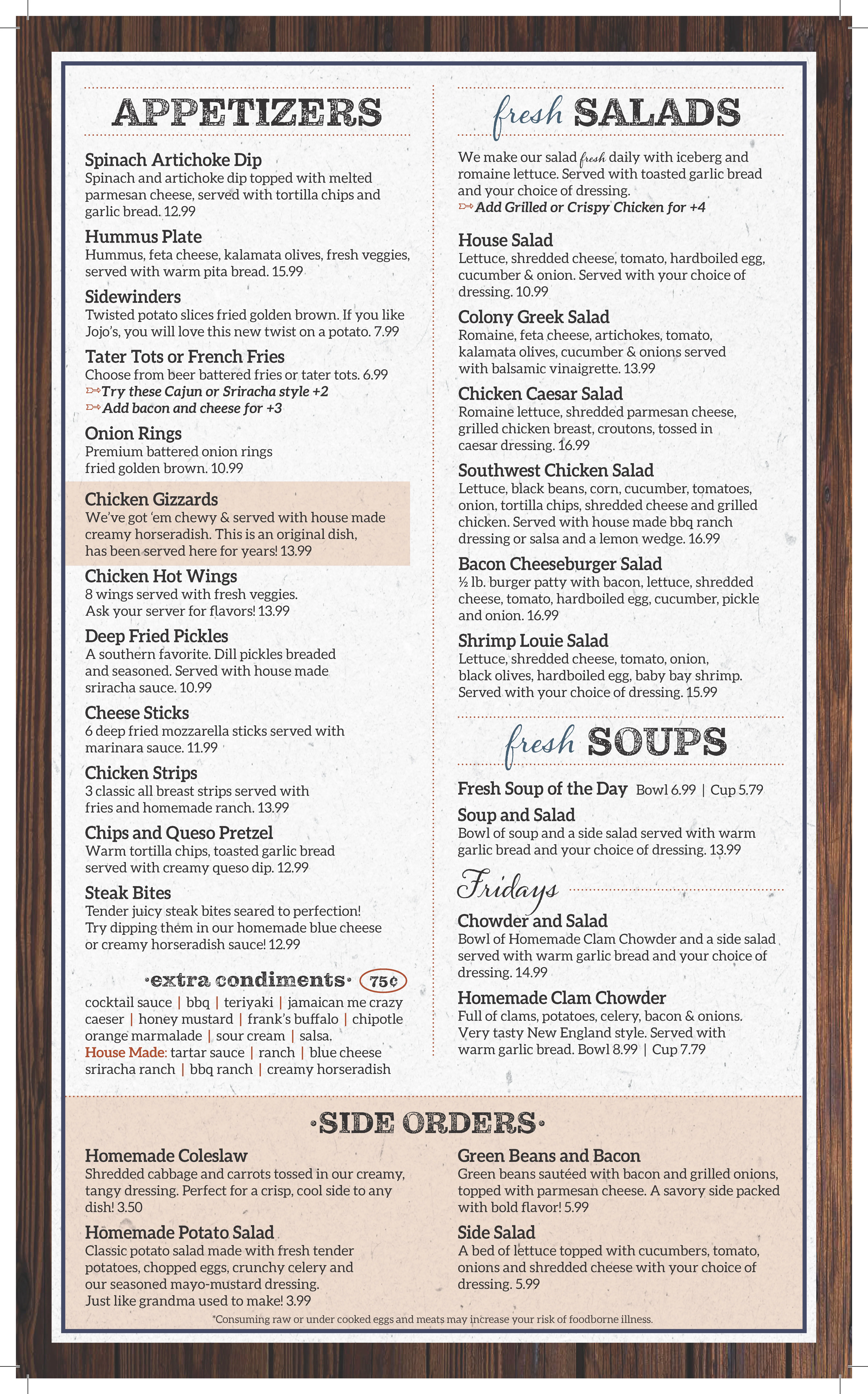 Aurora Colony Pub main menu — page 2